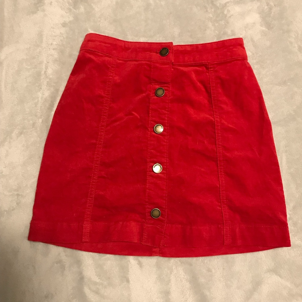 NEVER WORN Girls Copper Key Corduroy Skirt